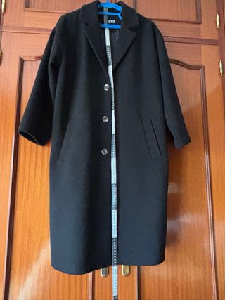 Abrigo Pieces Lana Negro