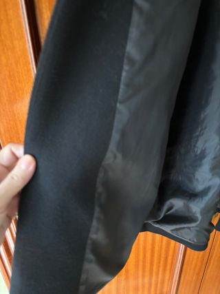 Abrigo Pieces Lana Negro