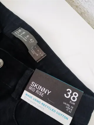 Pantalón skinny negro mujer