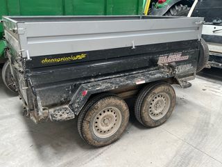 Remolque tándem 2 ejes bomba manual