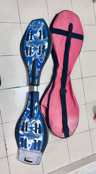 Monopatín de 2 ruedas con funda