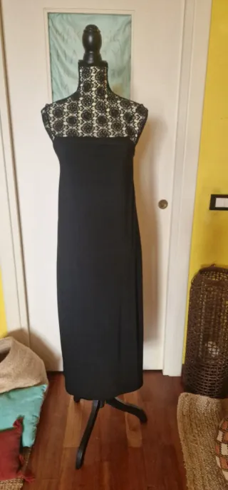 Abito sottoveste lungo Zara nero