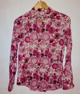 Camisa Caliban Mujer Talla 44 Flores