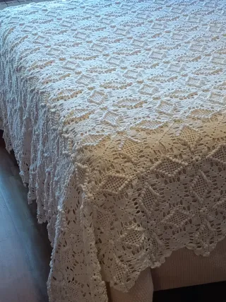 Colcha Ganchillo Artesanal Vintage