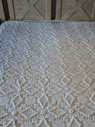 Colcha Ganchillo Artesanal Vintage
