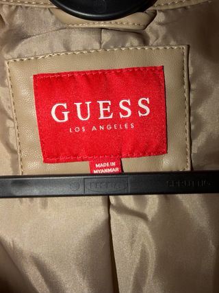 Chaqueta de cuero beige