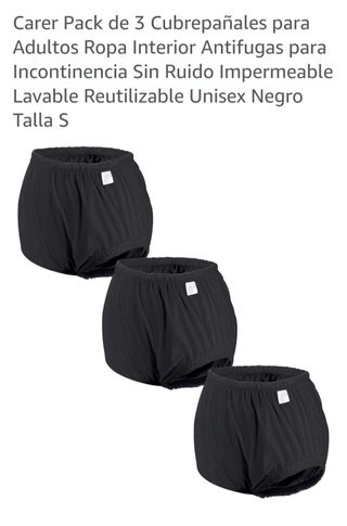Pack 3 Cubrepañales Adulto Negro Talla S
