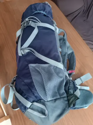 Mochila de viaje Trekking 60L Purple/gris