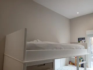 Estructura superior litera Garabatos. Lacada blanc