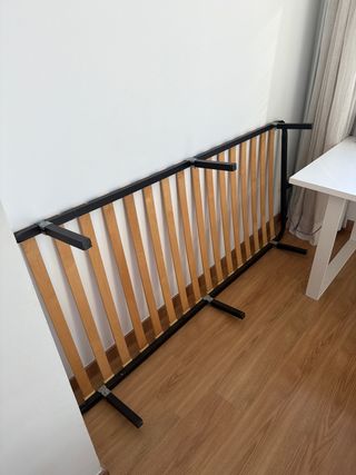 Base de cama somier madera y metal