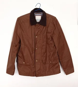 Chaqueta Zara Encerada Cuello Pana Talla L