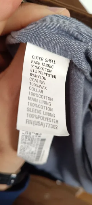 Chaqueta Zara Encerada Cuello Pana Talla L