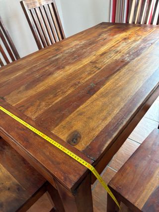 Mesa Comedor y 6 Sillas Madera maciza