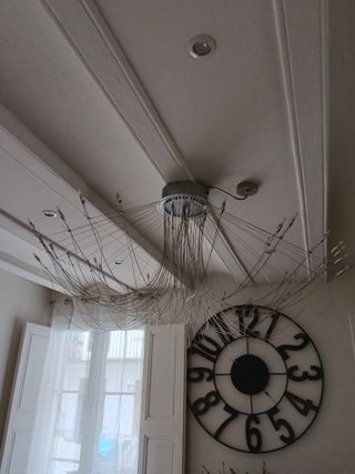 Lámpara Araña Colgante Metal y Cristal