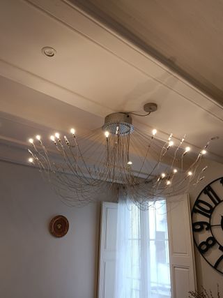 Lámpara Araña Colgante Metal y Cristal