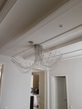 Lámpara Araña Colgante Metal y Cristal