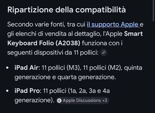 Apple Smart Keyboard Folio per ipad pro/air 11”