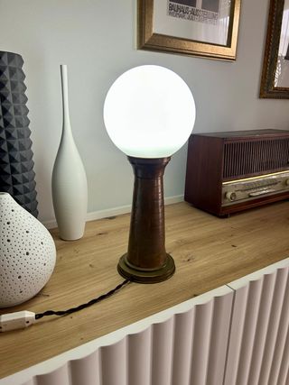 Lampada Faro vintage in rame Villedieu les poêles