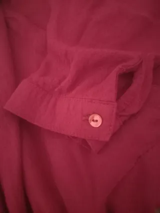 Vestido burdeos de manga larga Springfield