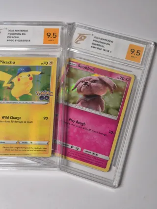 Pokémon 3 cartas TQG 9.5 Mint+ gradeadas