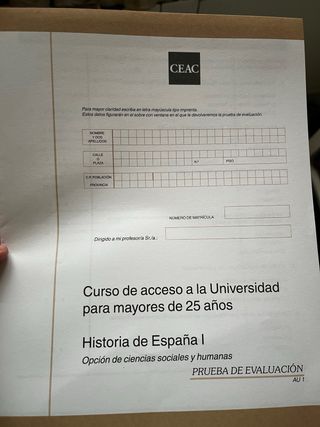 Temario para acceso a la universidad mayores 25