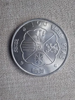 100 ptas 1969*69. Palo curvo.