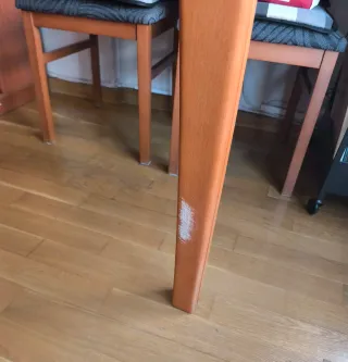 Mesa de comedor cristal y madera