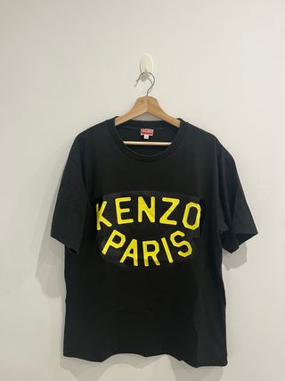 Camiseta Kenzo Talla M Negra y Amarilla