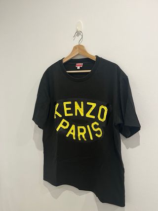 Camiseta Kenzo Talla M Negra y Amarilla