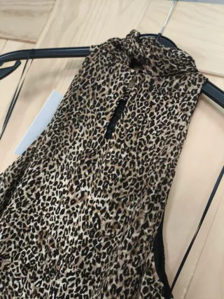 Vestido halter Zara estampado animal Talla S y XS