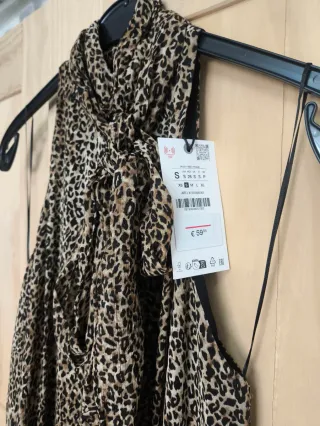 Vestido halter Zara estampado animal Talla S y XS