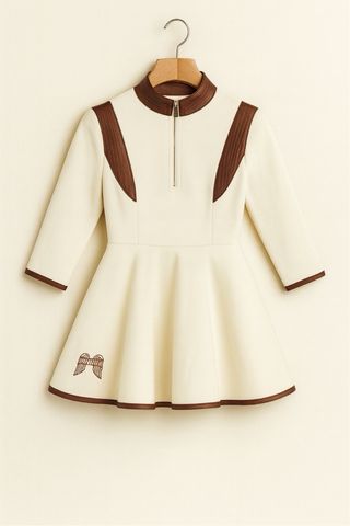 Nuevo con etiqueta Vestido marrón con fajín T xs