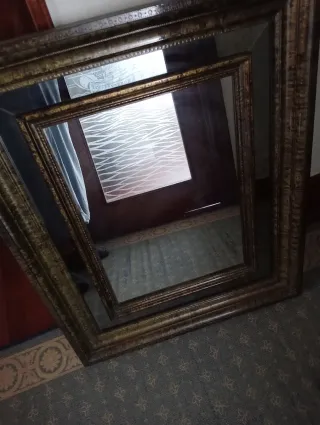 Espejo decorativo madera y cristal