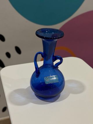 Jarrón Vidrio Azul Lafiore Vintage