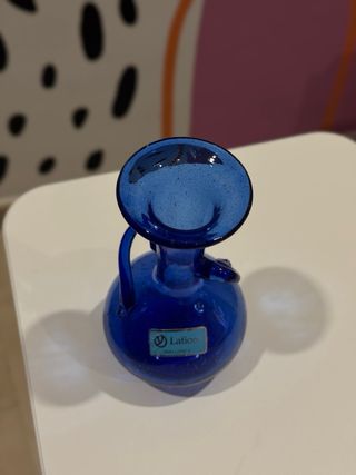 Jarrón Vidrio Azul Lafiore Vintage