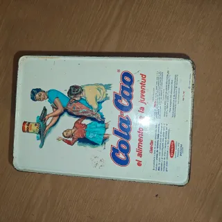 Caja colacao metálica vintage floral