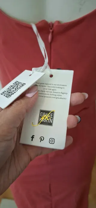 Elegante abito color salmone