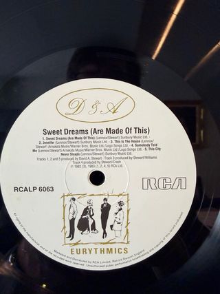 Eurythmics - Sweet Dreams. Vinile UK 1983