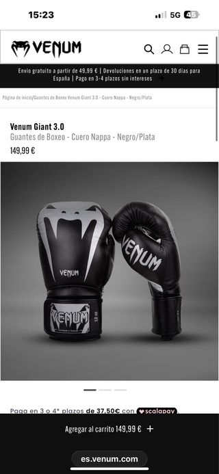 Guantes Boxeo Venum 14 oz