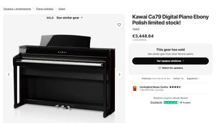 Piano Digital Kawai CA79 AURES - Silent-