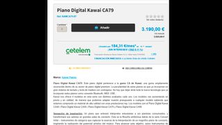 Piano Digital Kawai CA79 AURES - Silent-