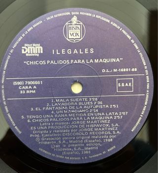 Vinilo Ilegales - Chicos pálidos para la máquina