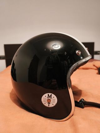 Casco Jet MT Negro y Blanco