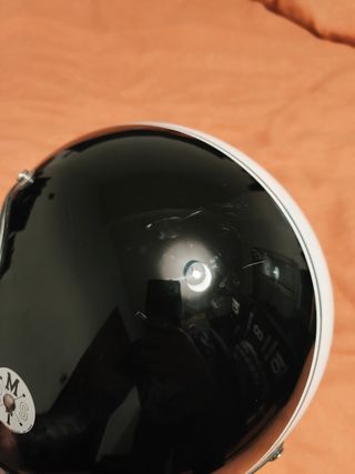 Casco Jet MT Negro y Blanco