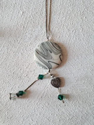 Lotto 3 collane lunghe fiori perline metallo