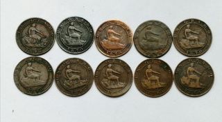 LOTE 10 MONEDAS 1 CÉNTIMO 1870 REPÚBLICA