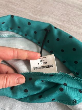 Vestido Flamenca Talla 36 Verde Lunares