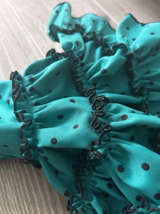 Vestido Flamenca Talla 36 Verde Lunares