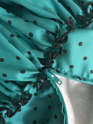 Vestido Flamenca Talla 36 Verde Lunares