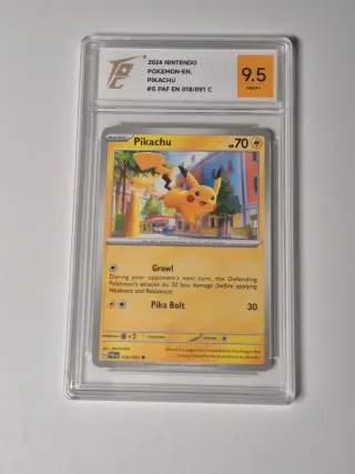 Pokemon Pikachu 18 TQG 9.5 MINT+